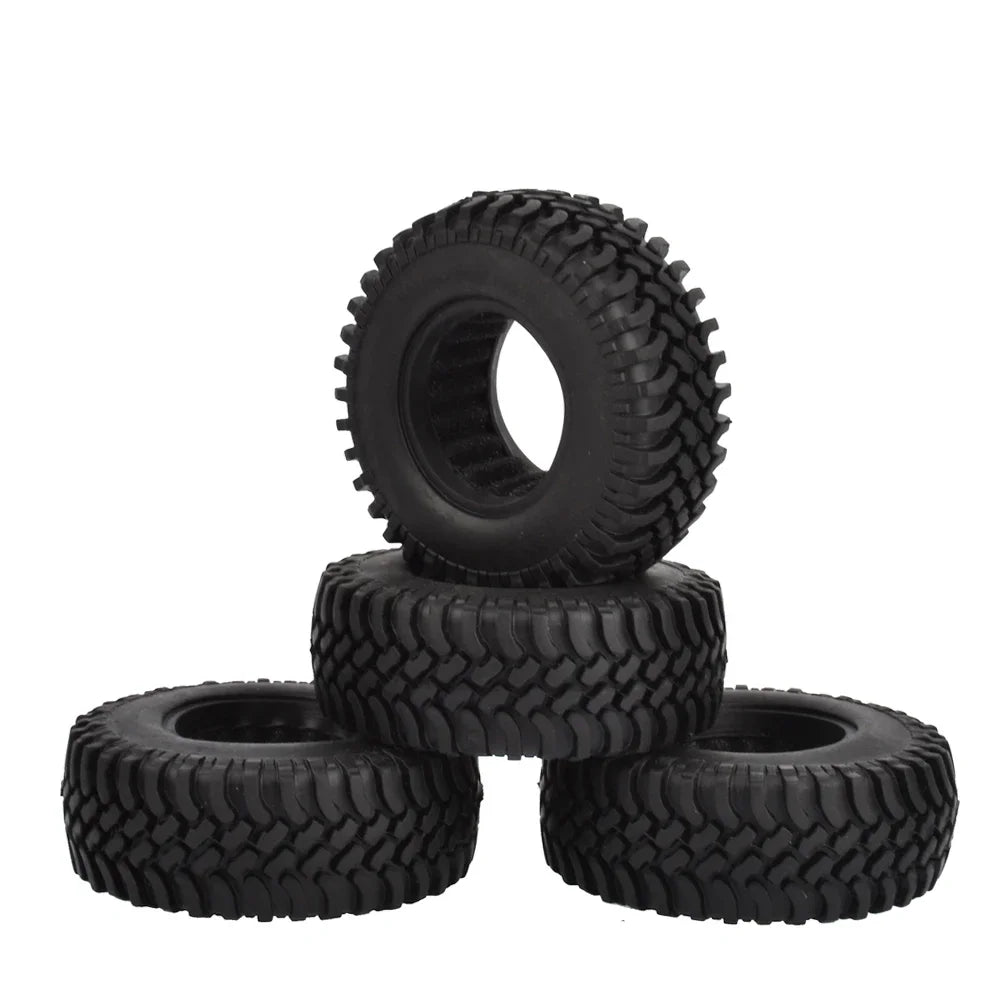 4PCS 100mm 1.9 inch Rubber Tires With Foam Inserts for 1:10 RC Rock Crawler Axial SCX10 D90 D110  Tamiya CC01 1.9 Inch Tyres