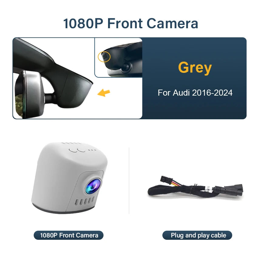 Dash Cam for Audi A1 A3 A4 A5 A6 A7 A8 Q2 Q3 Q5 Q7 Q8 TT RS S 2016 to 2024,4K Dashcam Wifi Dash Camera for Audi,Dvr in the Car