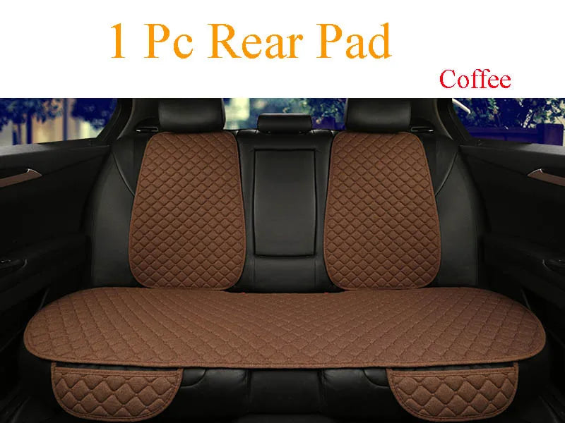 Car Seat Cover Accesorries Flax Summer Protect Cushion Protector Front Rear Full Set Vehicle Supplies Auto Interior Universal