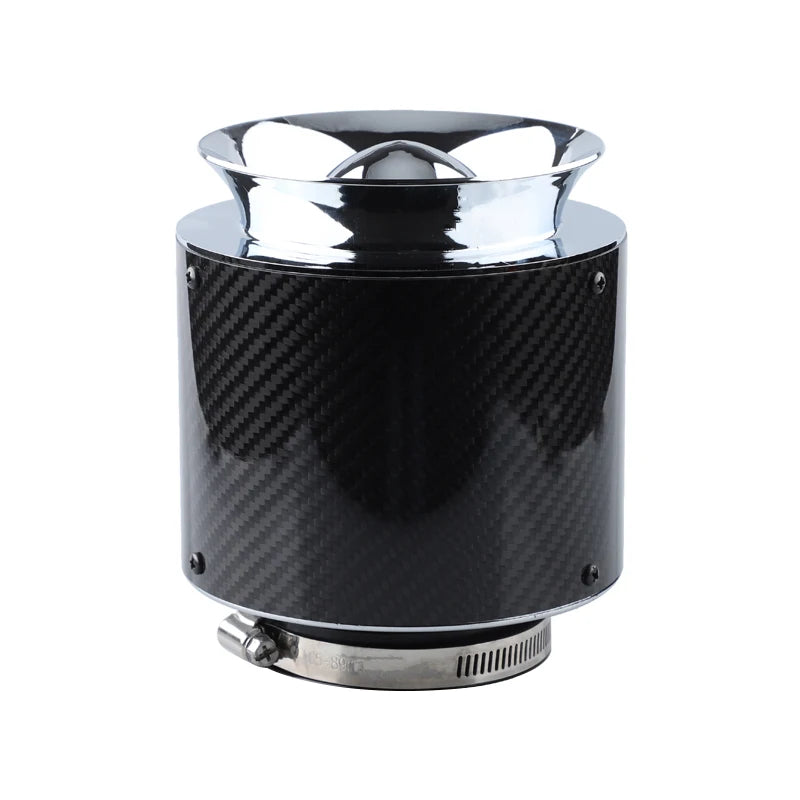 130/150/175mm 3inch Carbon Cover Air Filter Universal Car Vehicle Flow Cleaner High Performance Cold Air Intake Filter