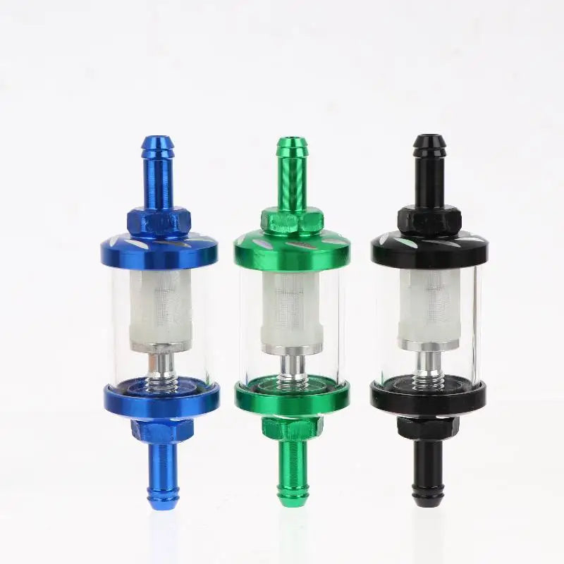 Universal Motorcycle Fuel Filter 8mm Engine Inline Carb CNC Fuel Gas Filter Motor Oil Filters Off Road ATV Accessories