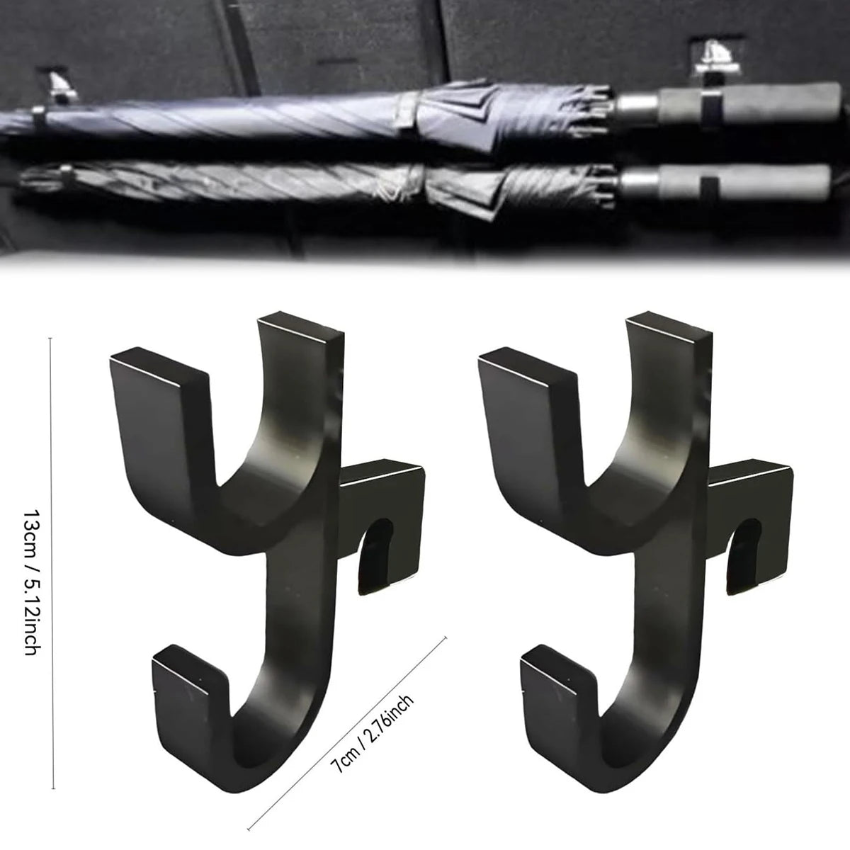 Car Trunk Umbrella Holder Hook Auto Accessory Internal Storage Organizer - Car Seat-Back Hook for Towels Plants & Umbrellas