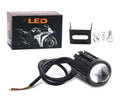 Universal Motorcycle LED Headlight Projector Lens Dual Color ATV Scooter Driving Lamp Fog Light Auxiliary Spotlight Lamp