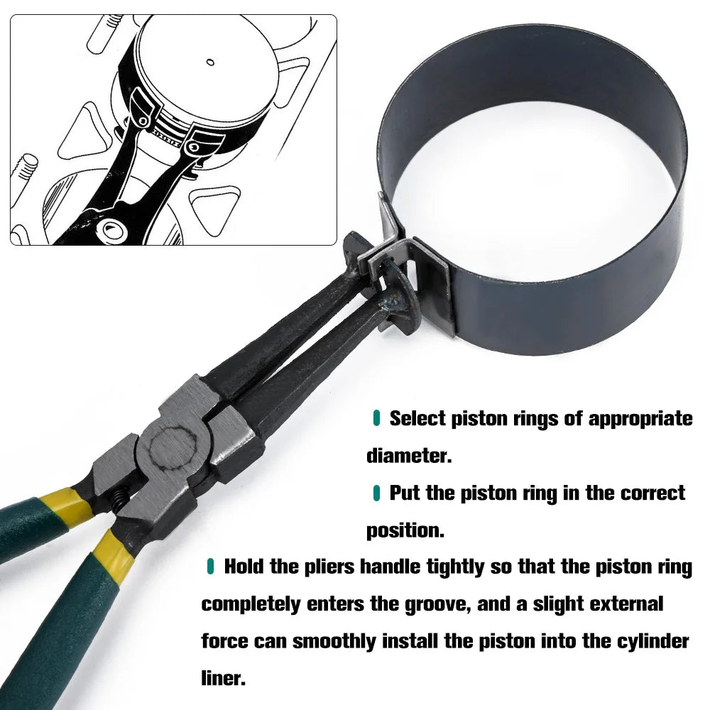 14pcs Piston Rring Disassembly Tool Piston Ring Compressor Automobile Engine Piston Ring Compressor Cylinder Installer Plier