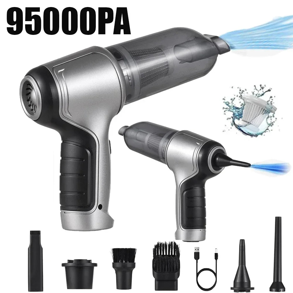 Car Vacuum Cleaner Strong Suction Cleaning Mini Machine Wireless Portable Handhled Blower Machine Air Duster for Home Appliances
