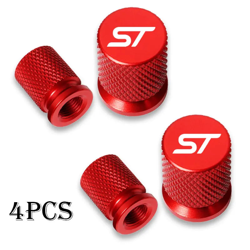 For Ford ST FOCUS 2 3 Mondeo Fiesta Kuga MK2 MK3 MK4 Car Wheel Tire Valve Caps Tyre Stem Covers Airdust Waterproof