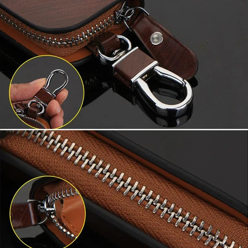 Stylish Car Key Bag Organizer with Skoda Logo - Suitable for Skoda Kodiak, Octavia, Rapid, Kodiaq Kamiq Yeti A7 Tour RS and More