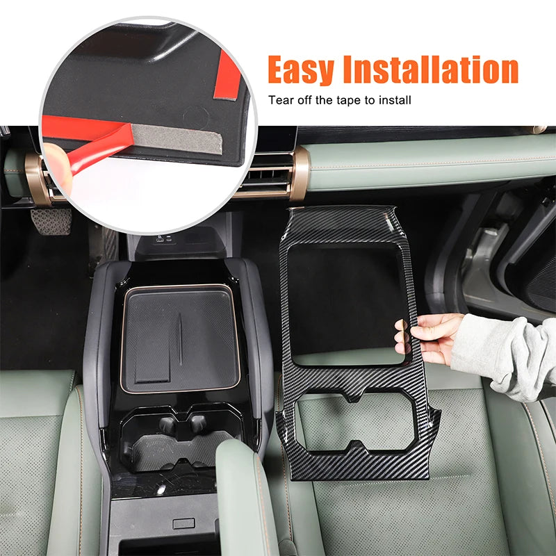 For Chery JAECOO J6 Icar 03 2024 2025 interior Accessories door handle gearshift panel steering wheel cover Carbon Fiber