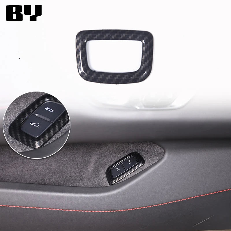 For Chevrolet Corvette C8 2020-2024 Car Accessory ABS Carbon Fiber Car Console Gear Shift Panel Cover door armrest Trim Sticker