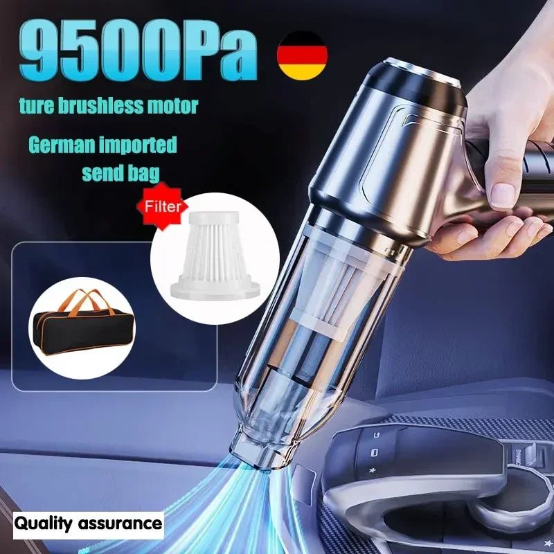 Car Vacuum Cleaner Strong Suction Cleaning Mini Machine Wireless Portable Handhled Blower Machine Air Duster for Home Appliances