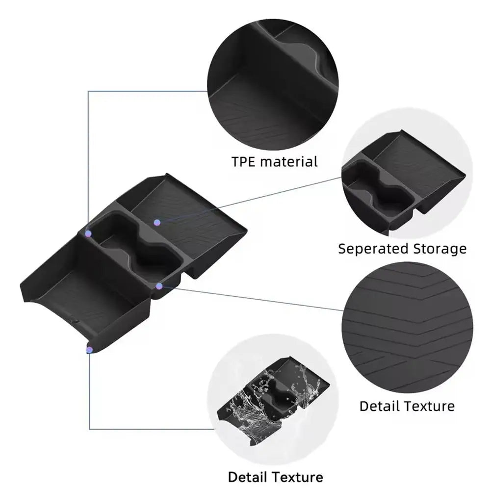 For Hyundai Tucson 2025 TPE Center Console Storage Box Center Console Lower Organizer Tray Car Interior Accessories