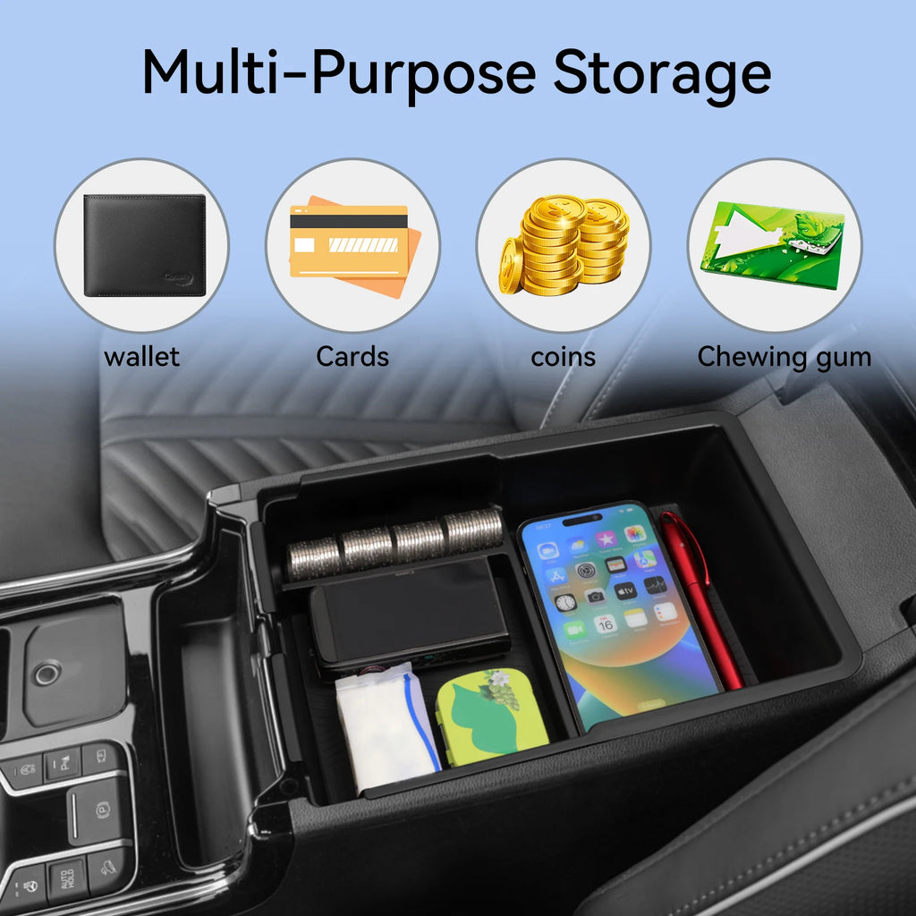 for Kia Sorento 2021-2025 Car Storage Box Interior Accessories Center Console Armrest Storage Organizer Tidying Tray
