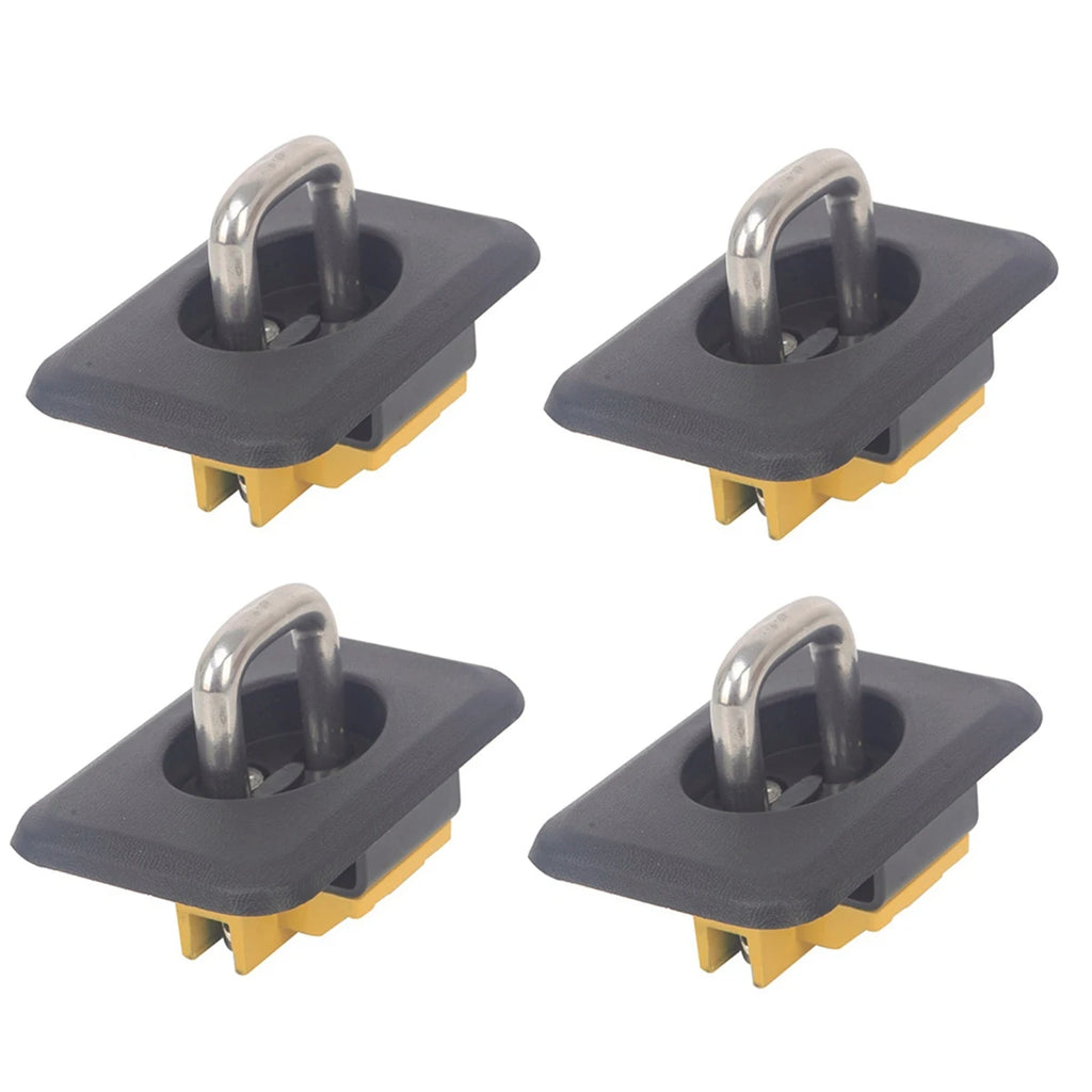Tie Down Anchors Retractable Truck Bed Top Side D Ring Towing Bars For 1998-2014 F150 1999-2013 GM 1995-2008 RAM