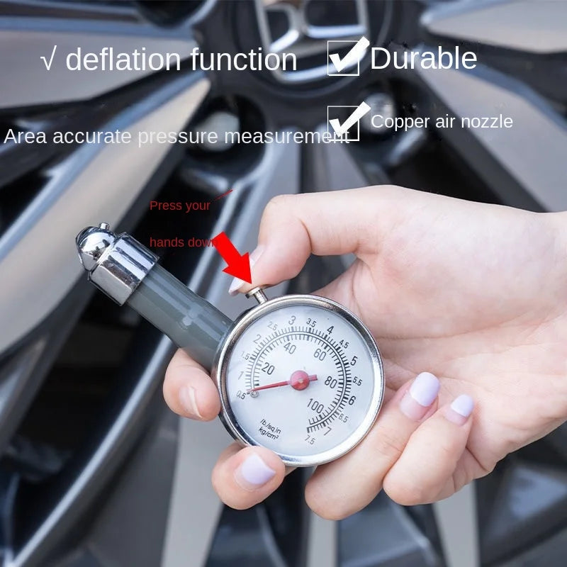 Auto Metal Truck Racing Car Tire Air Pressure Gauge Automobile Tyre Meter Vehicle Tester Monitoring System Measuring Tool