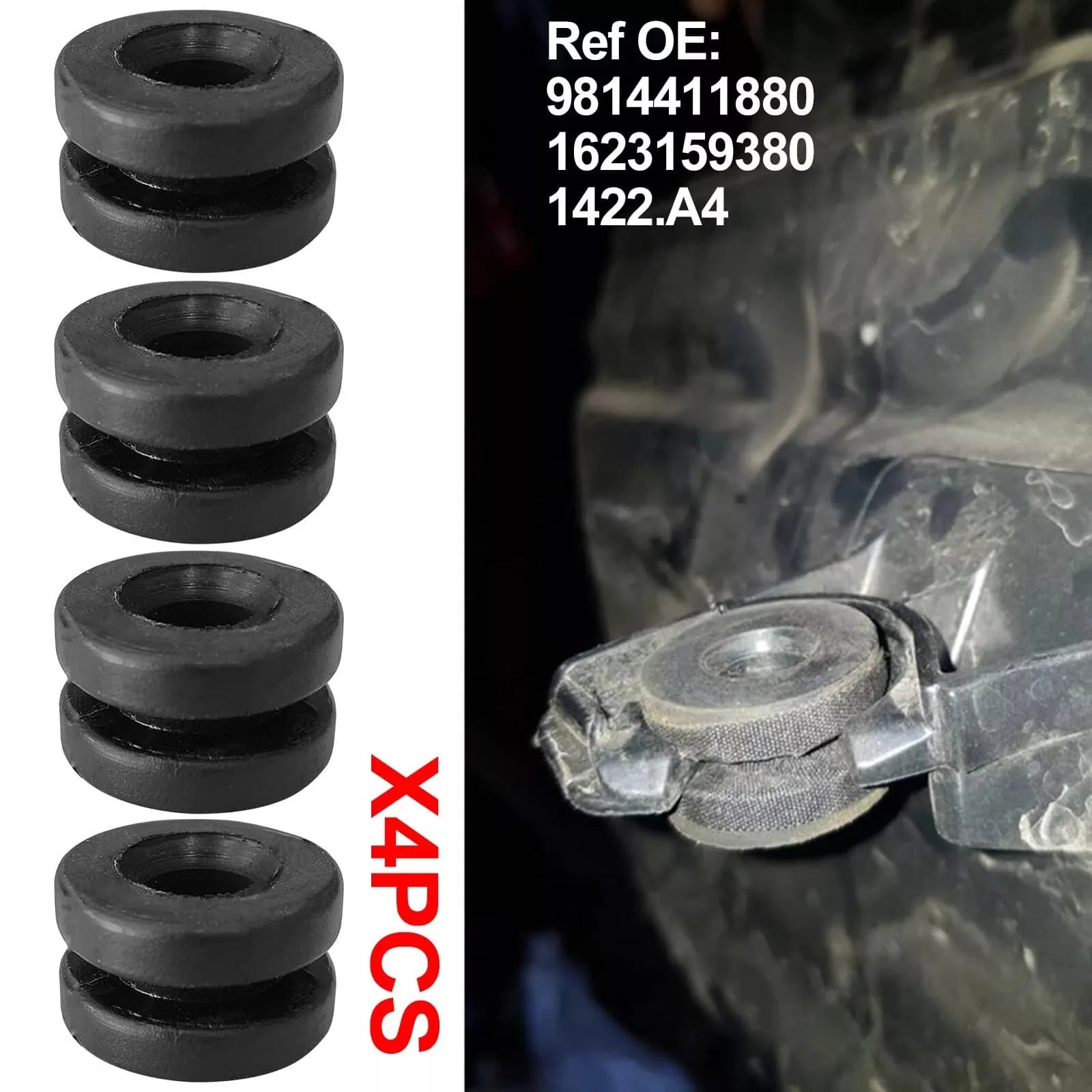 Engine Air Filter Housing Mounting Rubber Grommet 1422a4 Car Engine Parts For C3 II SC A51 2009-2016 Berlingo B9 K9 2009-2024