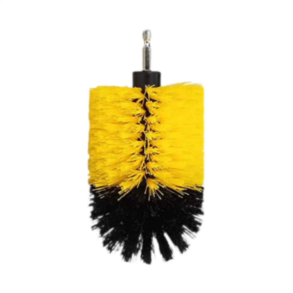 Auto Detailing Drill Brush Car Cleaner Wash Brush Yellow Household Cleaning Supplies Accessory for Floor Mats Car Carpet