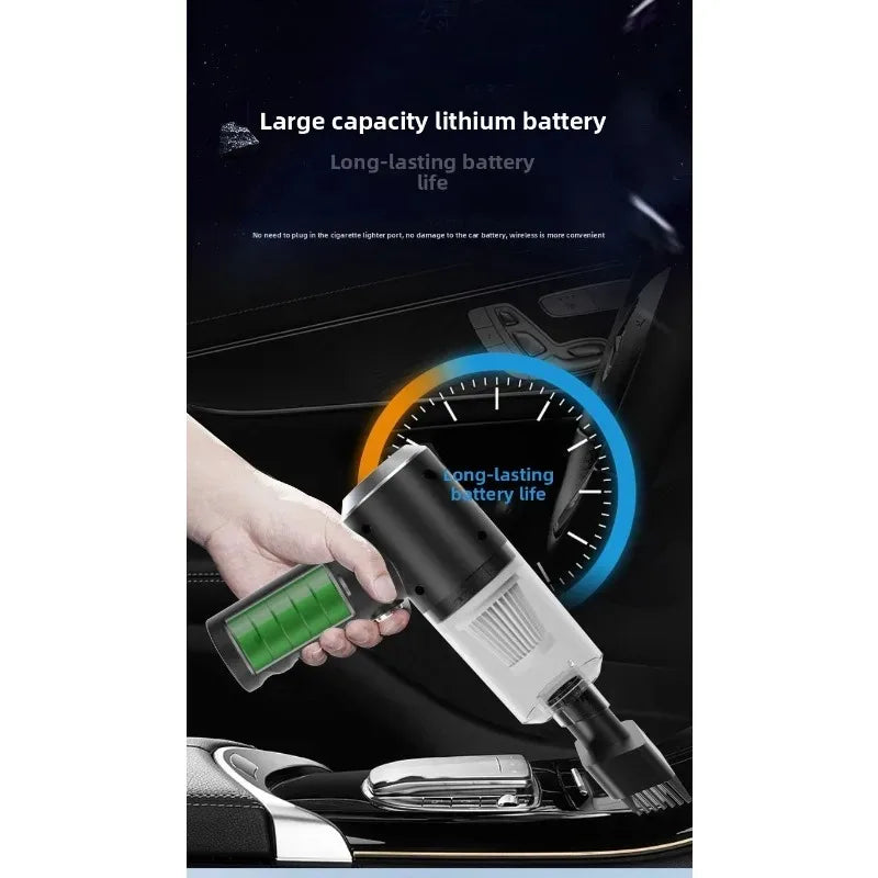High Power Powerful Vacuum Car 120WCleaner Black and  Wireless Vacuum Cleaner Dual Use for Home
