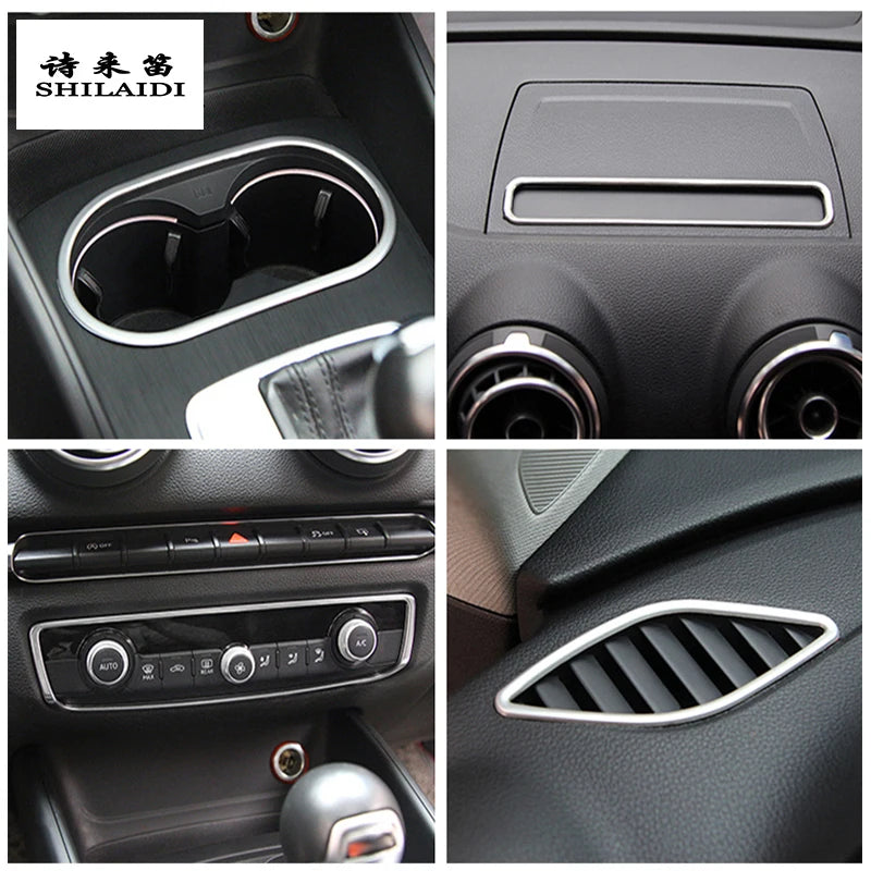 Car Styling For Audi A3 8V S3 2014-2020 Interior Accessories Center Console Dashboard navigation decoration Trim Cover Stickers