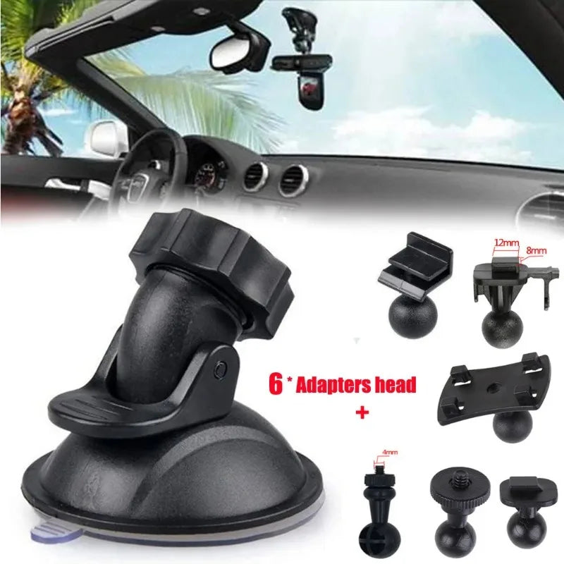 Dash Cam Holder Car Suction Cup Bracket Vehicle Video Recorder With 6 Types Adapter Car Drive Recorder Base