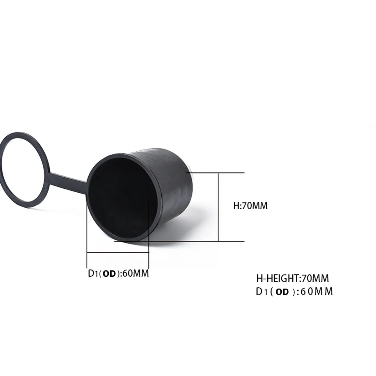 Trailer Ball Cover Towing Tow Bar Hitch Protection 50mm Black Durable Cap