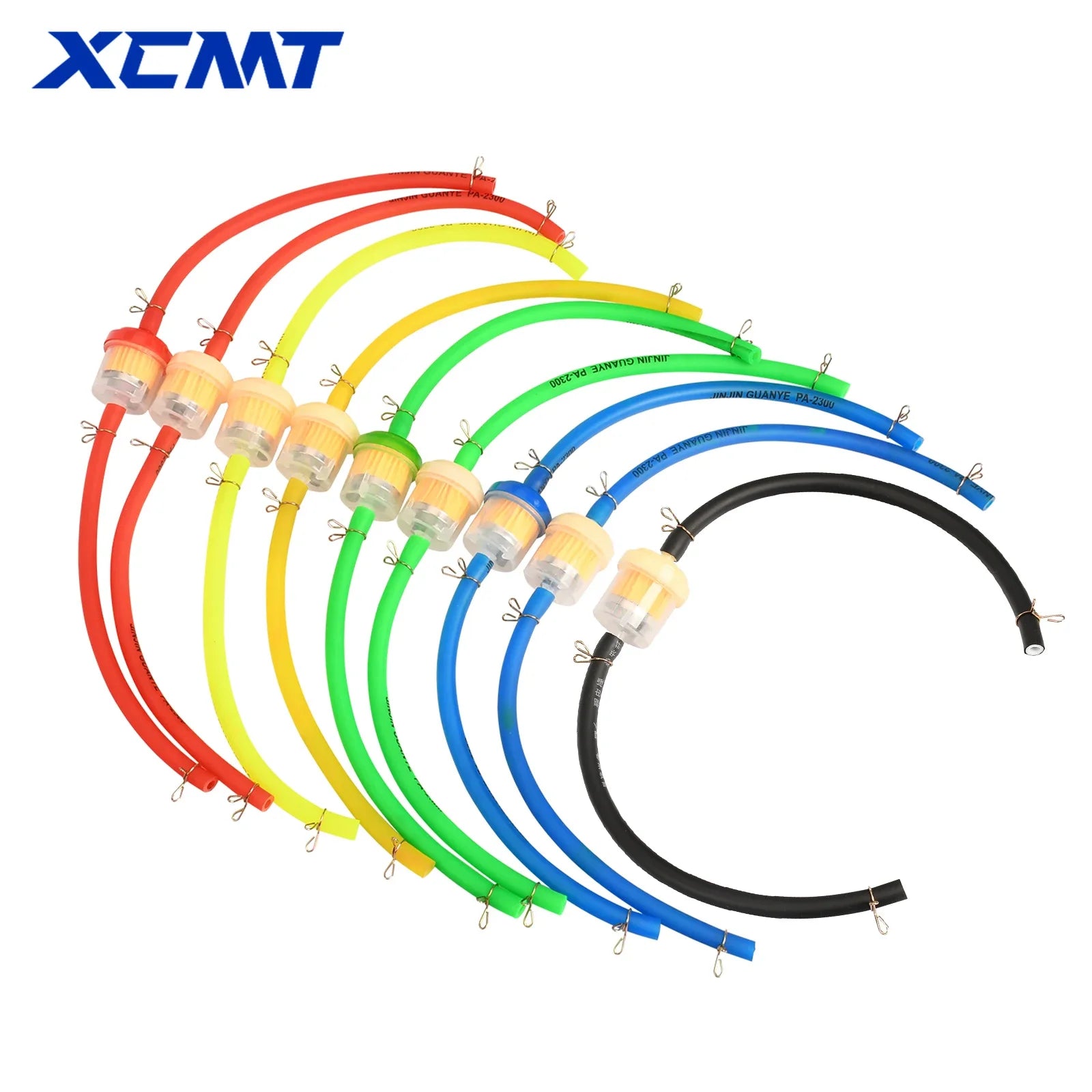 Motorcycle Universal Gas Fuel Filters and Fuel Pipe For 49cc 50cc 110cc 125cc Motocross Dirt Pit Bike Moped Scooter ATV Go Kart