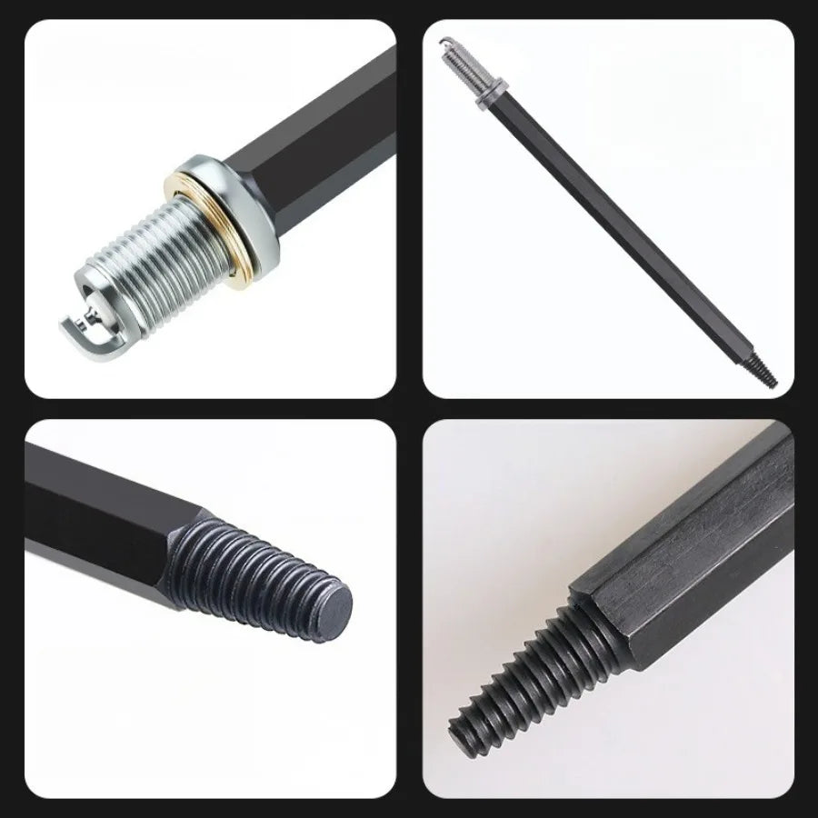 Specialized Reverse-Taper Threaded Extractors - Tools for Removing Broken Spark Plugs & Seized Screws in Cars