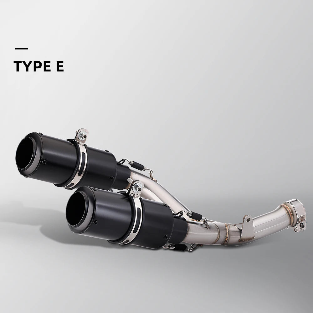 Tubo de escape para motocicleta, silenciador de doble orificio de acero inoxidable para CRF 450R CRF 450RX 2015-2020