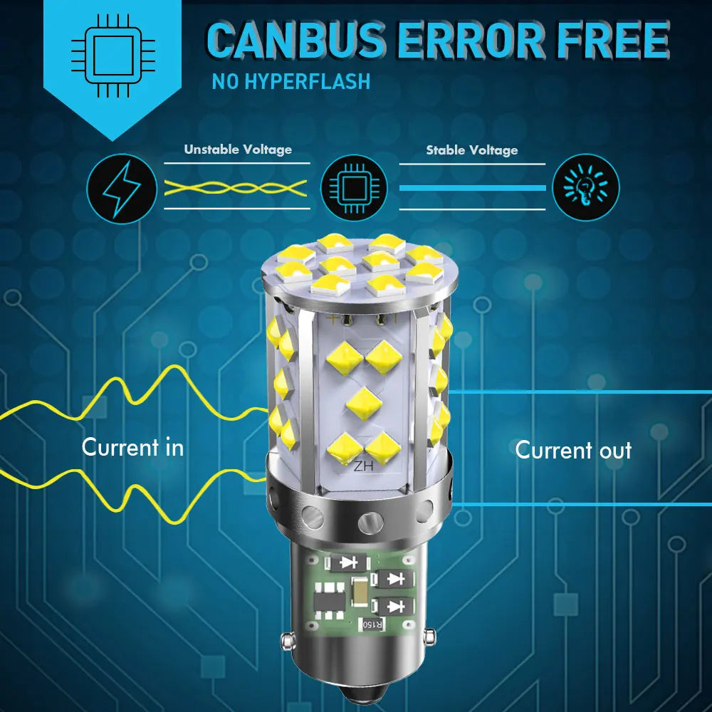 Car LED Daytime Running Light For Audi A3 8P A4 B7 A6 C6 A8 4E Q7 TT 8J Canbus 1156 P21W Ba15s DRL LED No Error