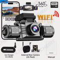 2026 New 360° Car Dash Cam 4 Channel HD 1080P Car DVR WiFi Dash Cam Loop Recording Night Vision 24H Parking Monitor Black Box