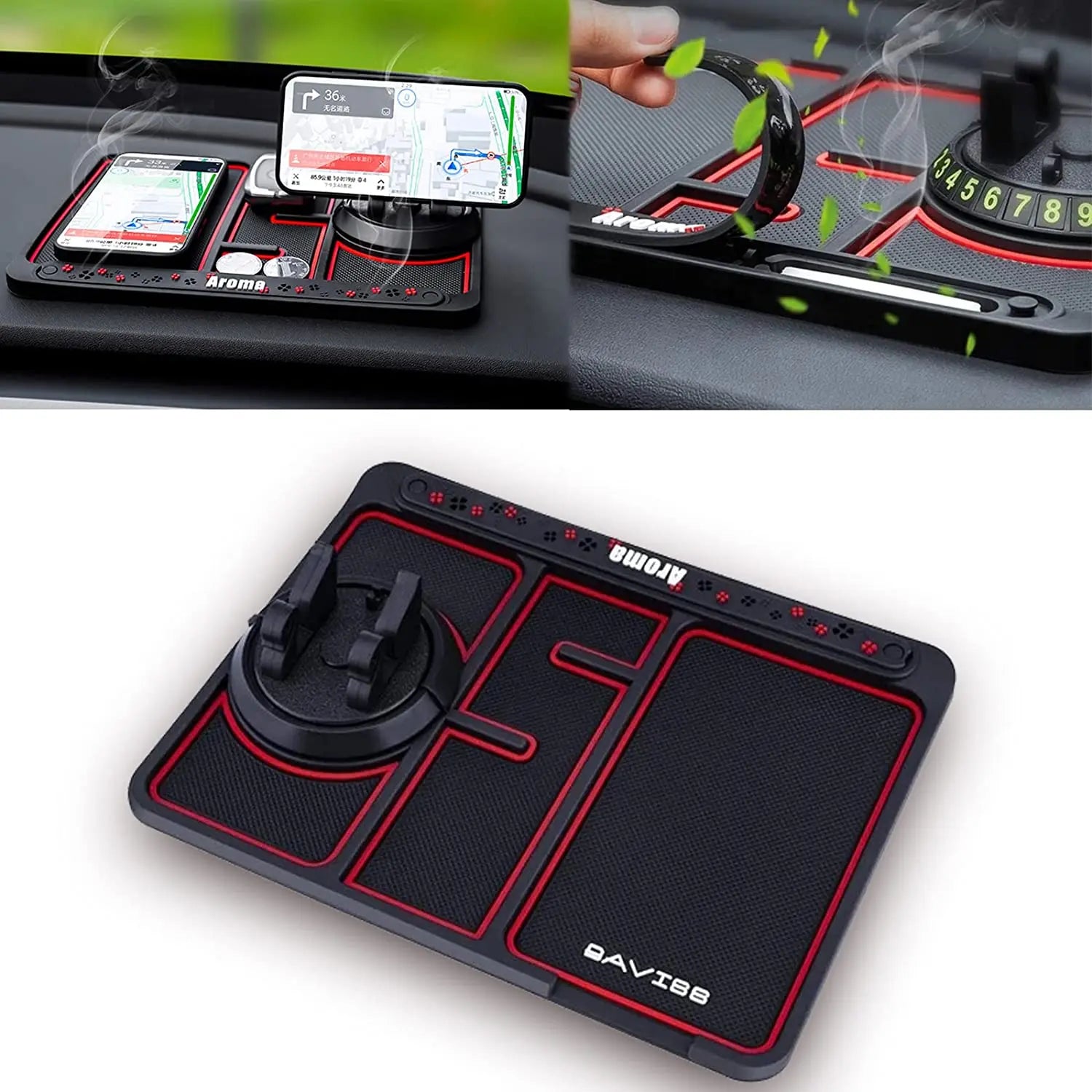 Car Interior Accessories Car Dashboard Anti-Slip Mat Auto Phone Cushion Pvc For Mobile Phone Bracket Navigation Storage Cushion