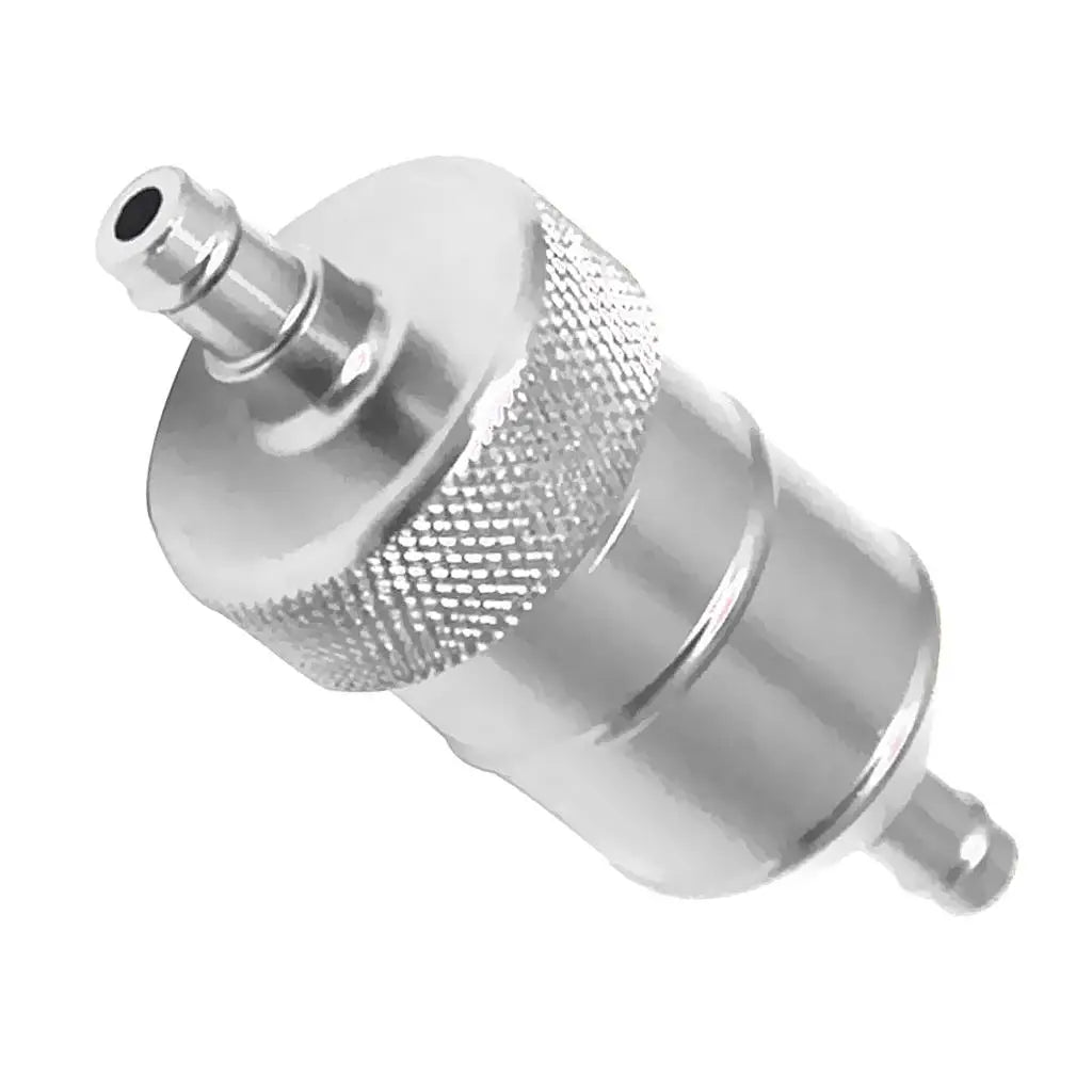 8mm 5/16'' Universal Chrome Aluminum Fuel Filter Car Petrol Inline Filtro de combustible le filtre a carburant