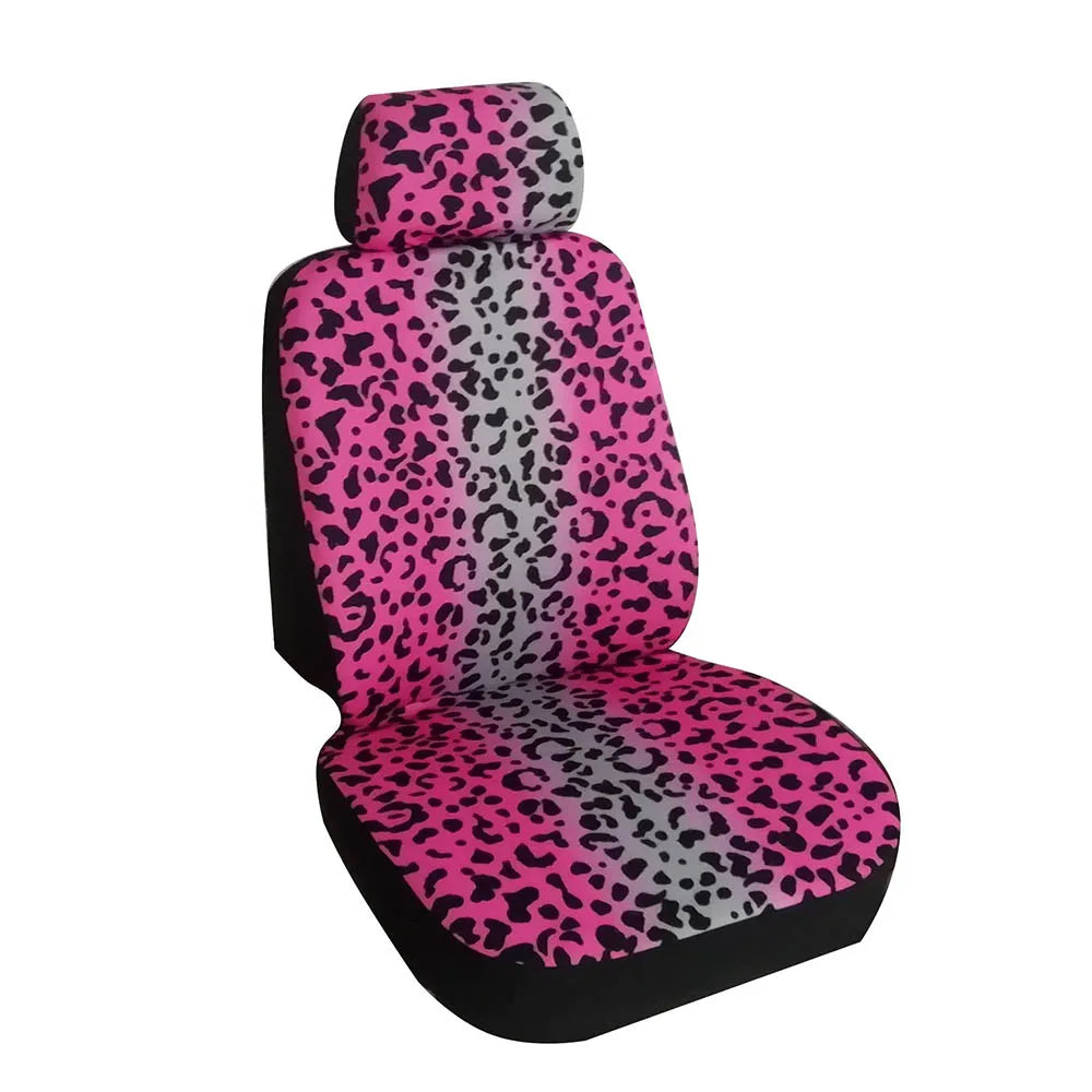Fashion Leopard Print Car Seat Cover Full Surrounding  Four Seasons Universal Breathable Non-slip Cushion Cover Car Interior