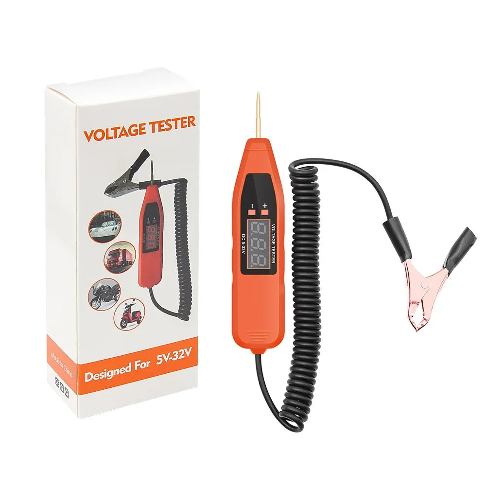 Car Truck Electrical Circuit Voltage Tester Pen Power Probe Automotive Scanner Auto LED Display Digital Diagnostic Tool 5V-32V