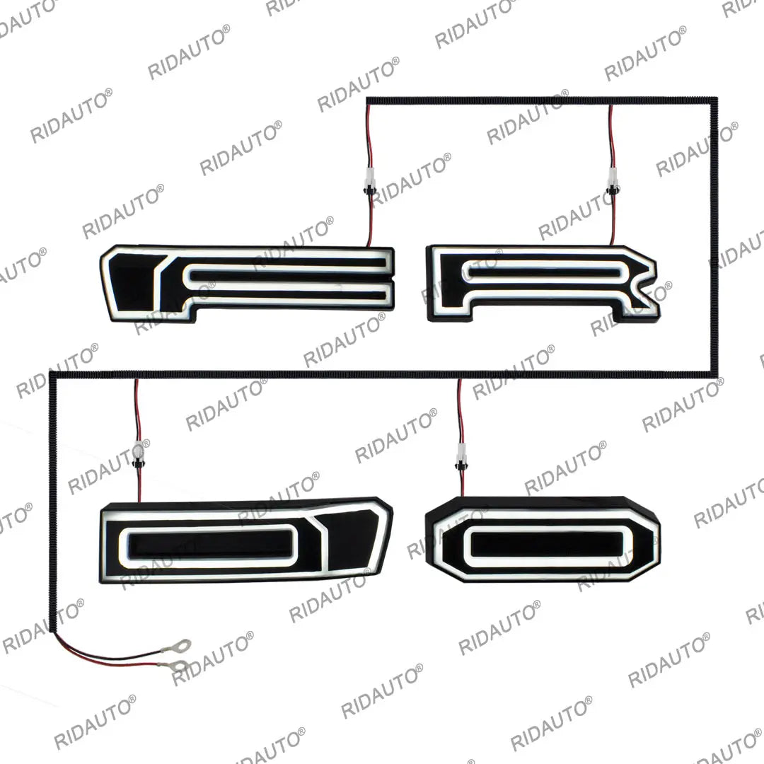 Pickup Truck Modified DIY 4 Letter For RANGER 2015-2021 T8 T7 Raptor Grill Grille White LED Glowing Lighted Glowing letters Lamp