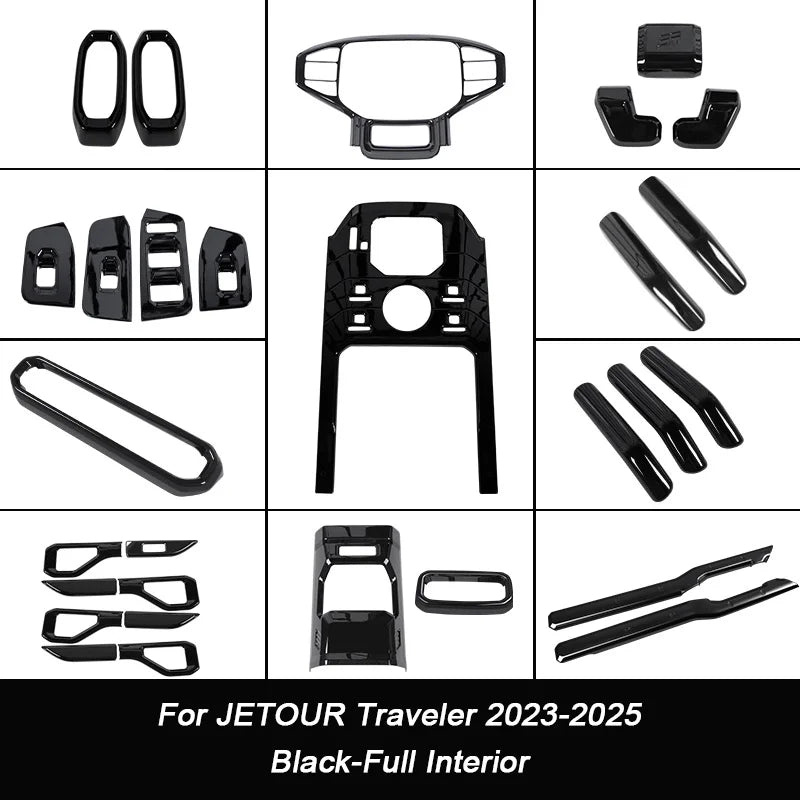 For Jetour Traveler T2 2023 2024 2025 Interior Car Accessory, Rear Air outlet Frame Center Gear Shift Panel Door Handrail Cover