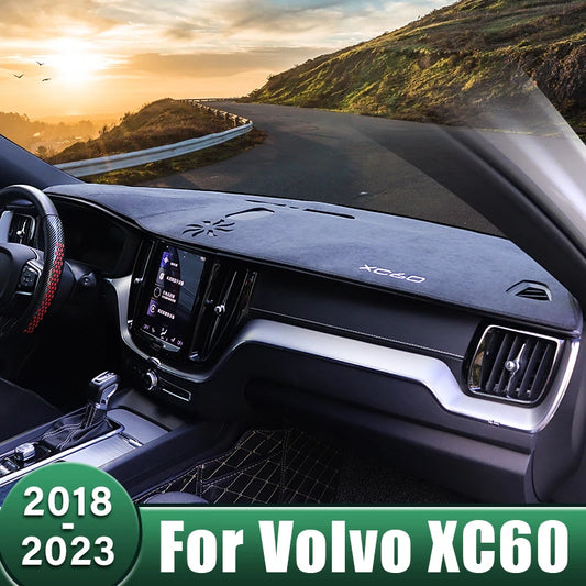 Car Dashboard Cover Avoid Light Pad Sun Shade Mats Non-Slip Case Anti-UV Carpets For Volvo XC60 2018 2019 2020 2021 2022 2023