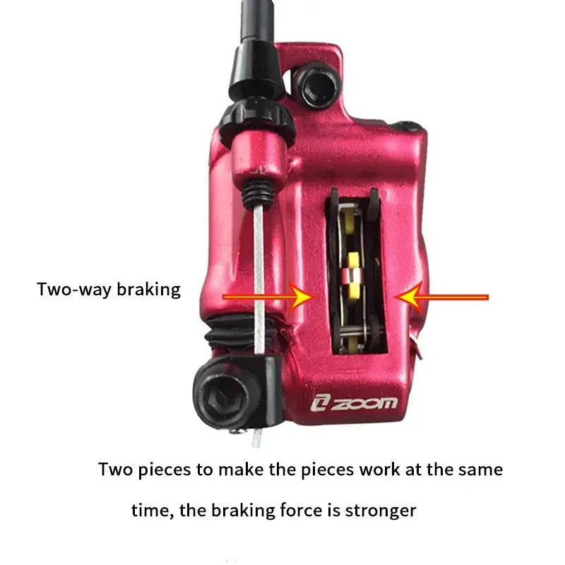 ZOOM XTECH HB100 MTB Frenos de disco hidráulicos de tracción de línea coloridos para bicicleta de montaña y carretera plegable eléctrica Freno de aceite de tracción de línea