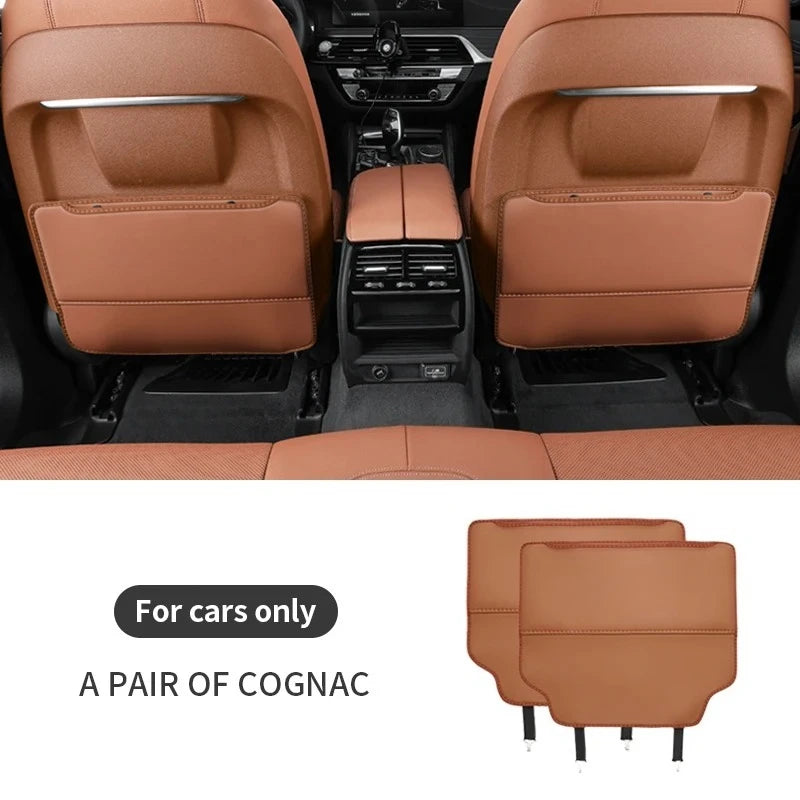 Car Anti-kick Pad Interior Pu Leather Auto Seat Back Protector Pads Anti Scratch Back Seat Organizer Car Accessories