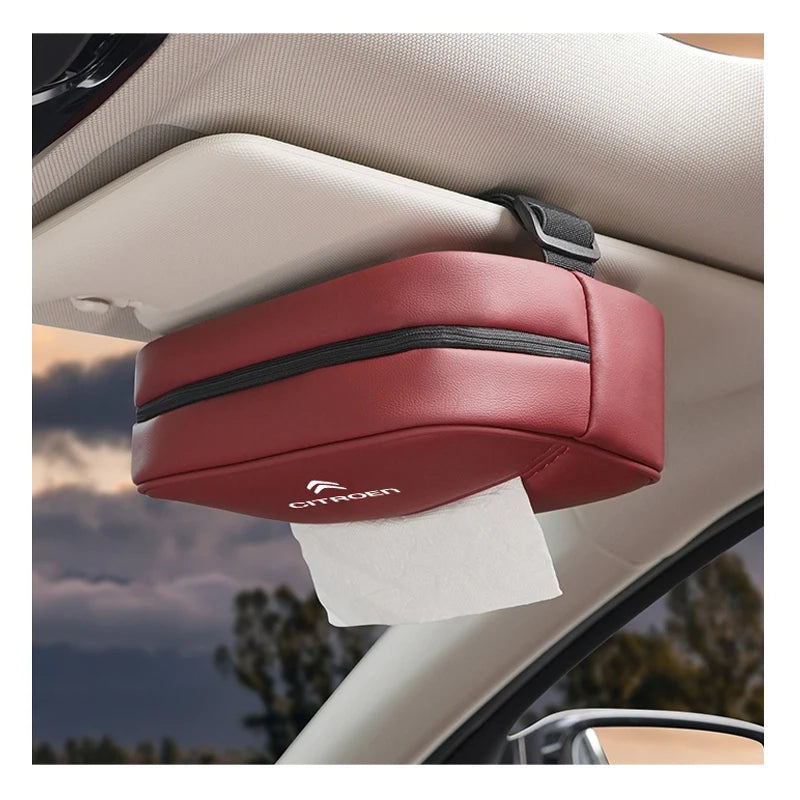 Car Interior Tissue Storage Box Auto Armrests Sunshades Seat Accessories For Citroen C1 DS3 C2 C3 Vts C4 Saxo C4L C5 C6 C8 Xsara