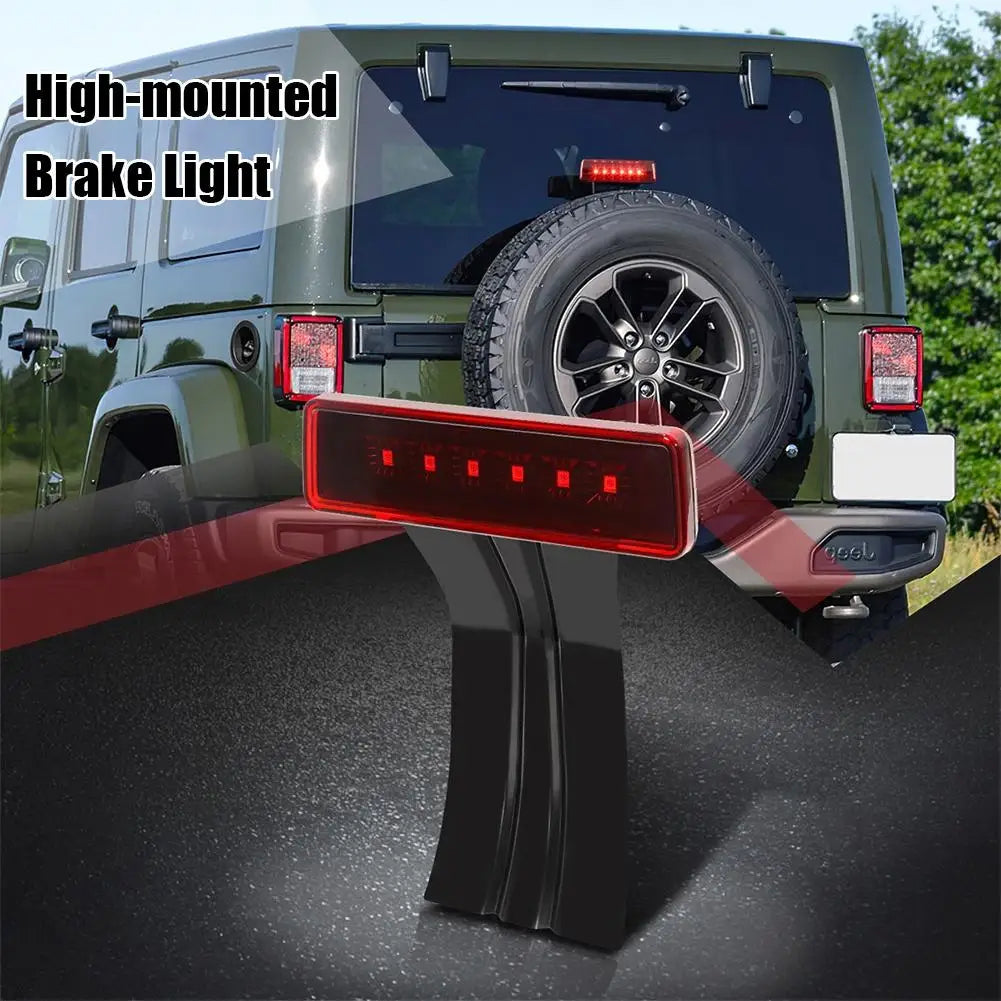 Red Car LED Third Brake Lights Truck High Mount Stop Warning Accessories External Warning Light Brake Automobile Light B8X7