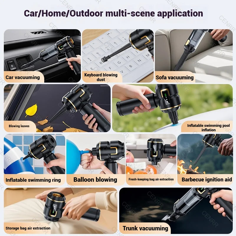 New Car Vacuum Cleaner 998000PA Mini Cordless Powerful  Strong Scution Blower Car Cleaner HandHeld Portable Car Vacuum Cleaners
