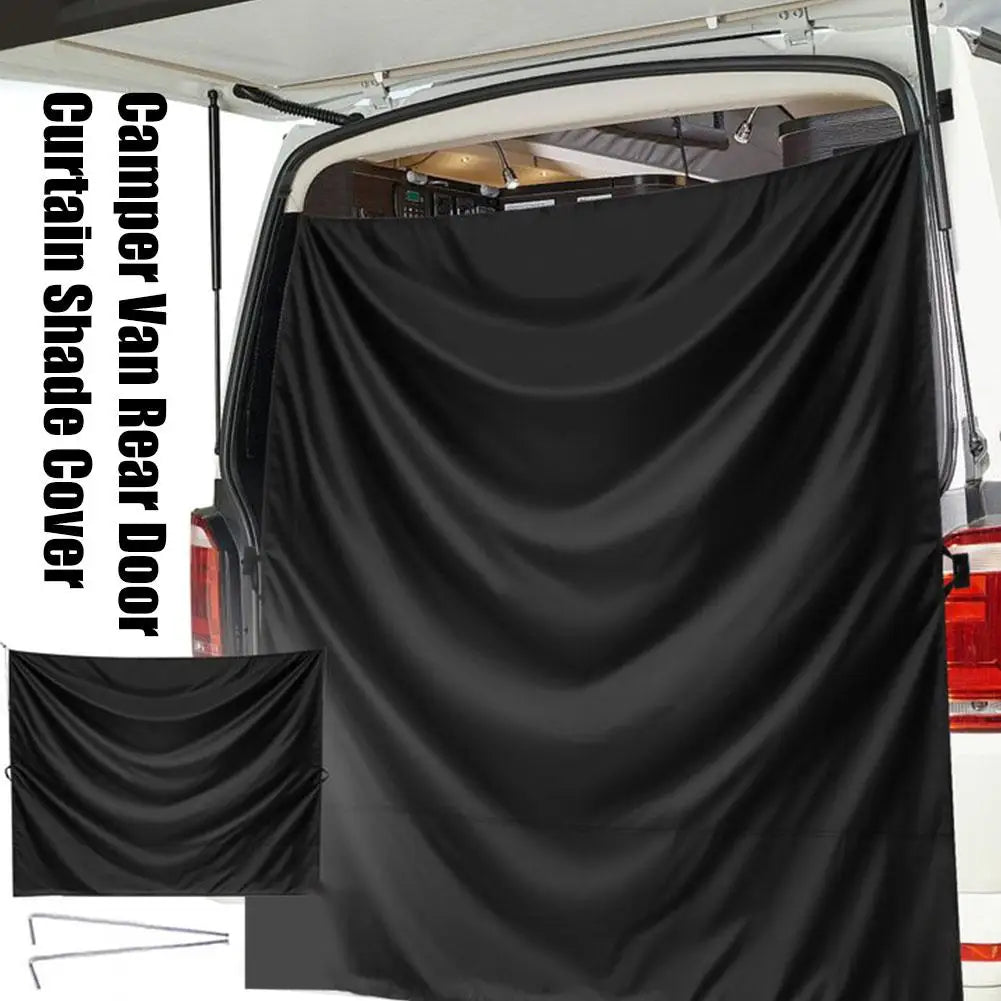 Camper Van Rear Door Curtain Shade Cover Waterproof RV Rear Barn Door Awning Cover Sunshade For SUVs Trucks Business Car