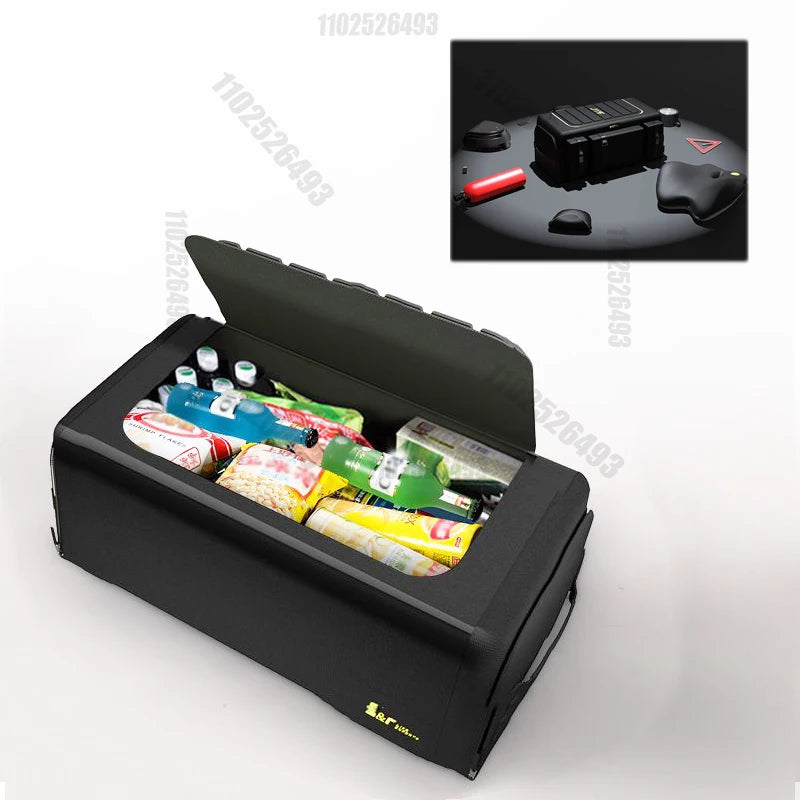 NEW Car Trunk Storage Organizer With Lid Universal Car Trunk Organizer 70L Storage Box Oxford Cloth Folding Organizador