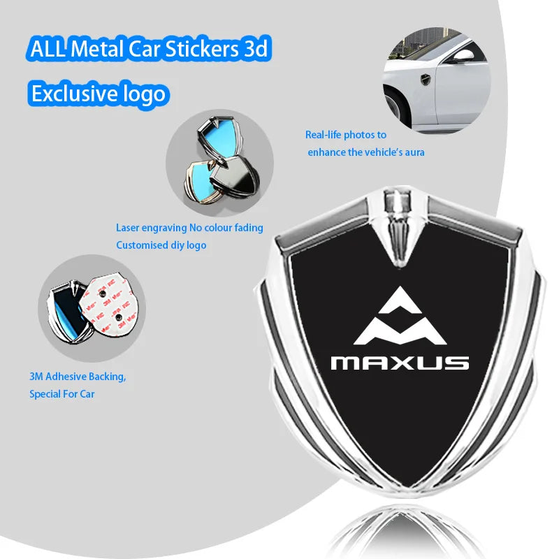 For Maxus T60 T90 V80 D60 D90 T70 V90 G50 Plus G90 Mifa 7 Hybrid Accessories Car Bodywork Metal Badge Guard Sticker Decoration
