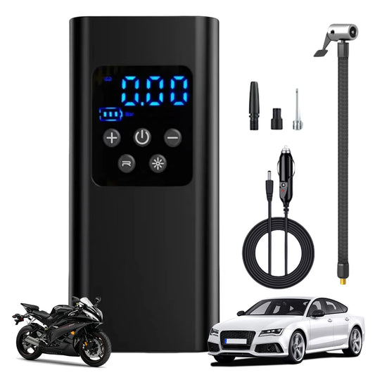 Car Air Pump LCD Digital Display Car Tire Inflatable Pump Digital Inflator Inflatable Pump for Motorcycle Bicycle Boat Car Tire
