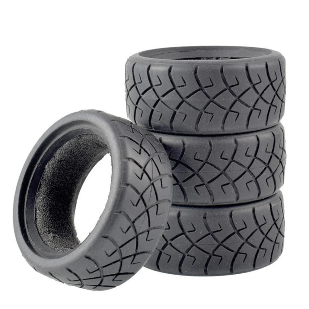 2/4Pcs High Grip Soft Tires for 1:10 RC On-Road Car - Fit Tamiya M05 M06 M07 Touring Models, Upgrade Rubber Wheels