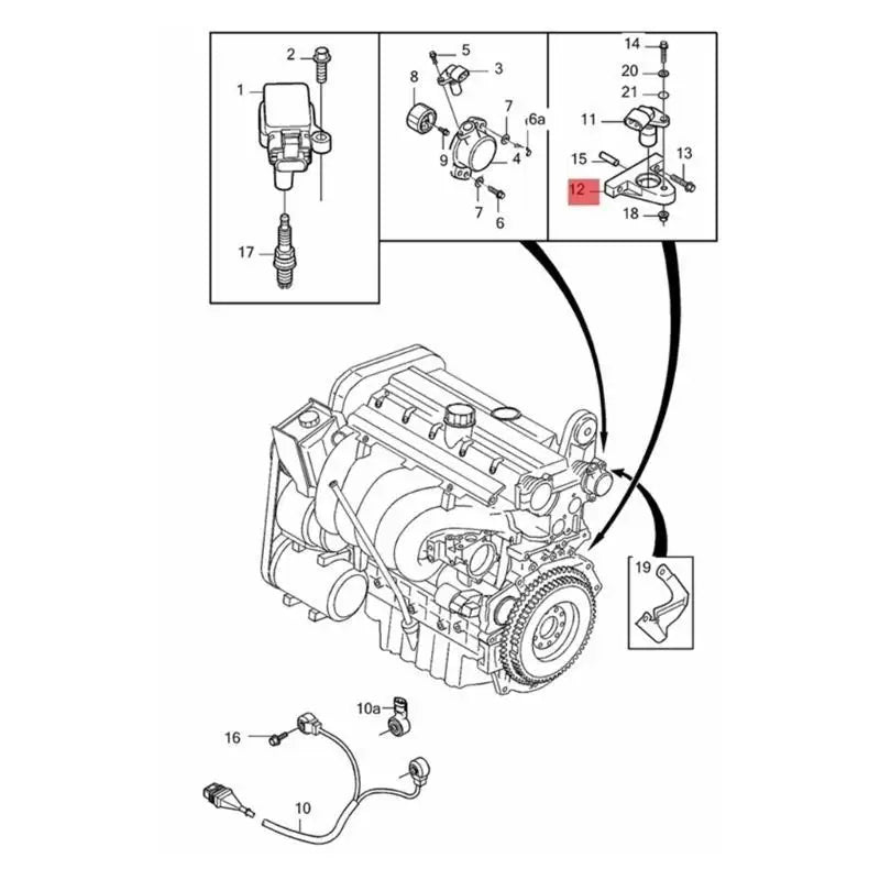 31BC 30637802 Crankshaft Position Bracket Camshaft Ignition Support Bracket for C30 99-06