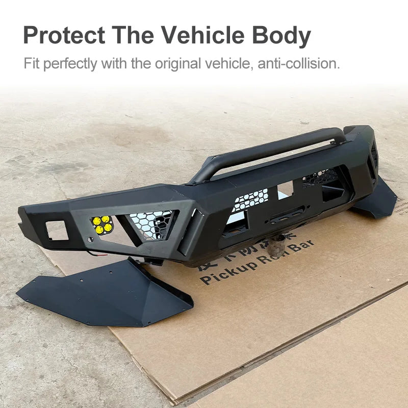 For Byd Shark Pickup Truck Front Modification Accessories Kit Anti-collision Bar, Pump Handle Front Bumper Front Face Guard Bar
