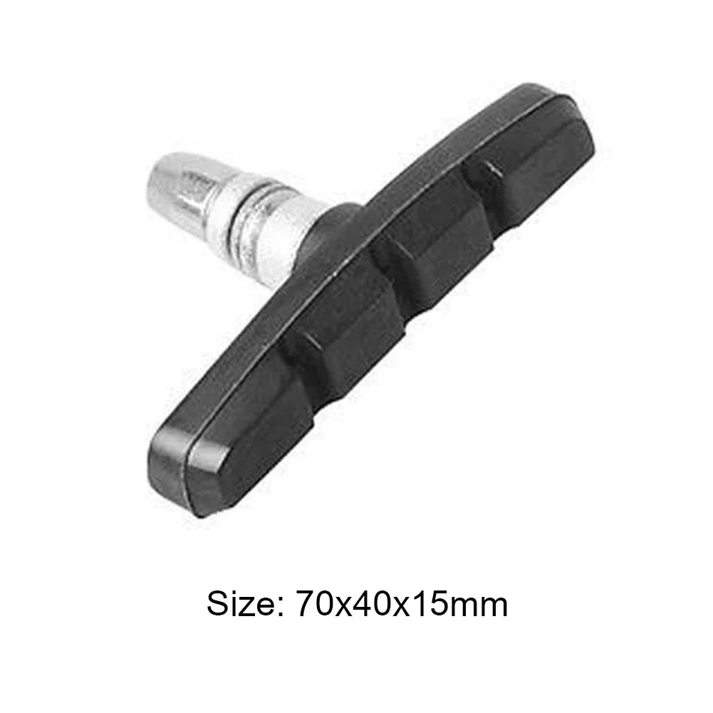 20-1PCS Mountain Road Bike Brake Block Practical Rubber Metal V-brake Shoes Pad Wear Resistant Bicycle Riding Brake Accessories