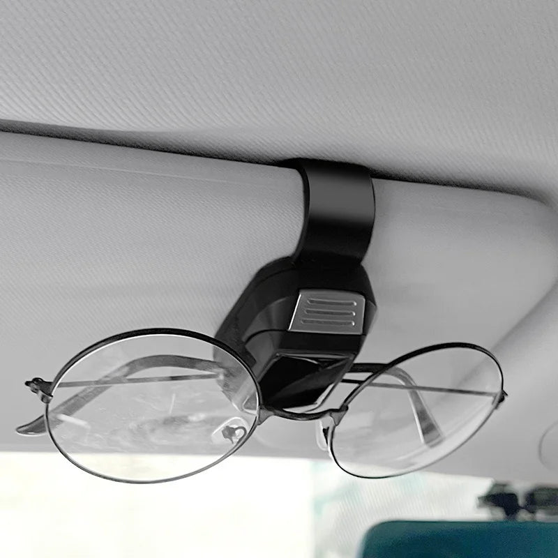 Car Glasses Holder Clip - Durable ABS Resin, Easy Installation for All Vehicle Models, Keeps Fashion Glasses Secure & Visible on